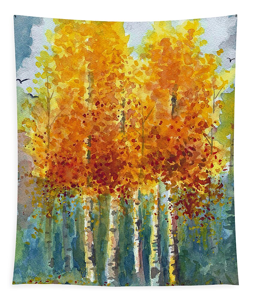 Autumn Tapestry featuring the painting Shades of Autumn by David G Paul