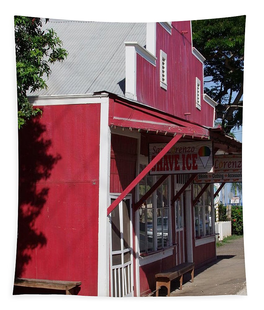 Shave Ice Tapestry featuring the photograph Shave Ice Store Haleiwa Hawaii by Mary Deal