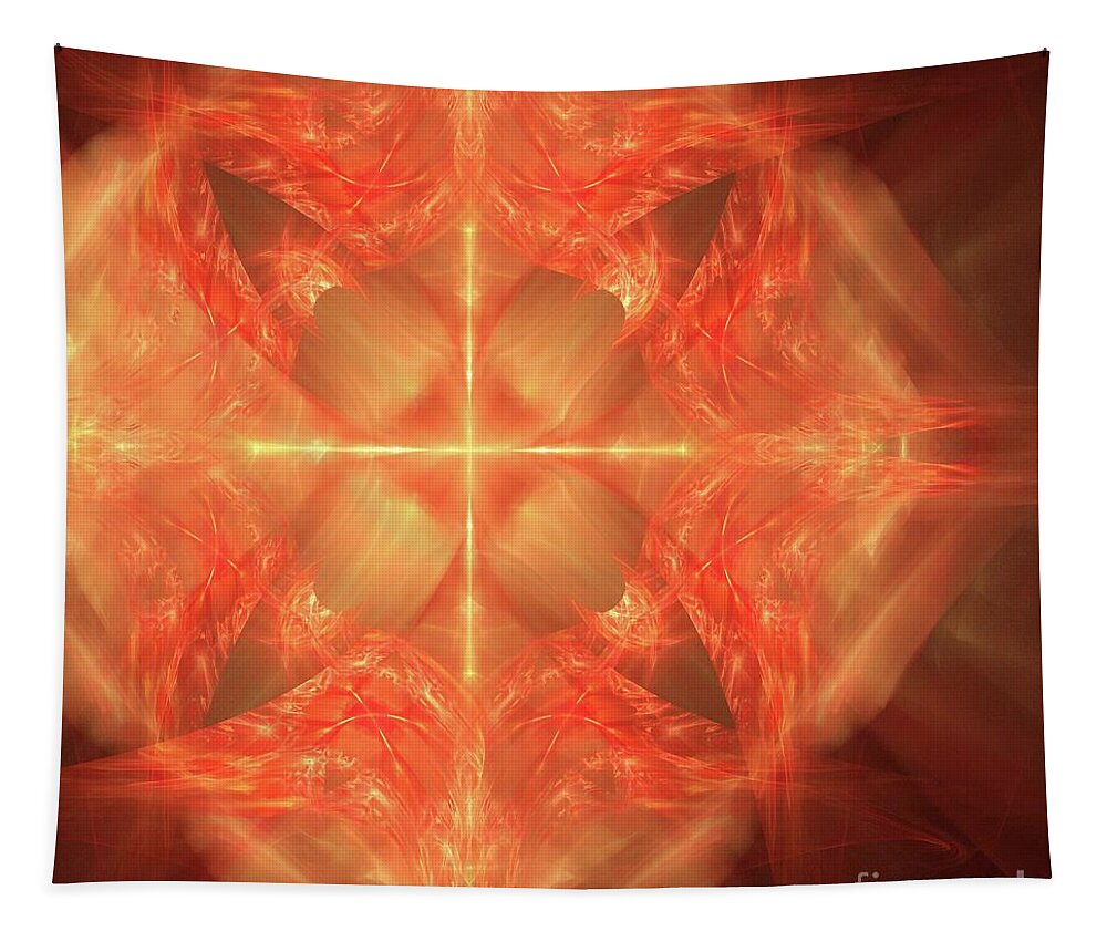 Fire Tapestry featuring the digital art Shield Of Faith by Margie Chapman