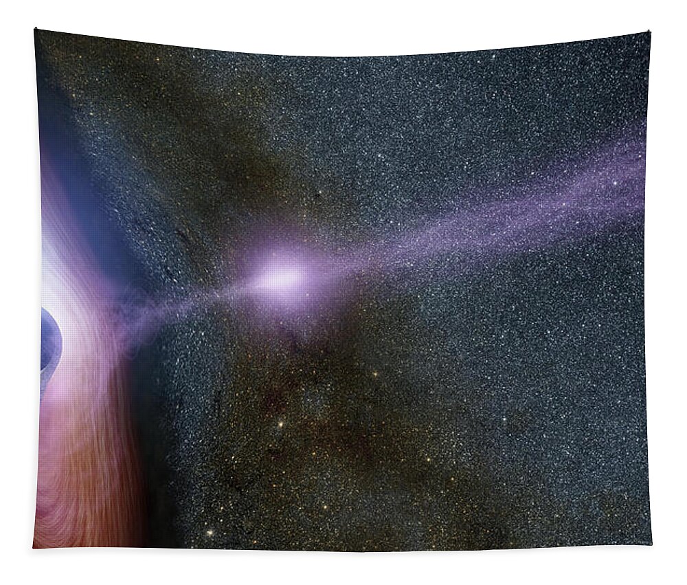 Science Tapestry featuring the photograph Shifting Coronas Around Black Holes by Science Source