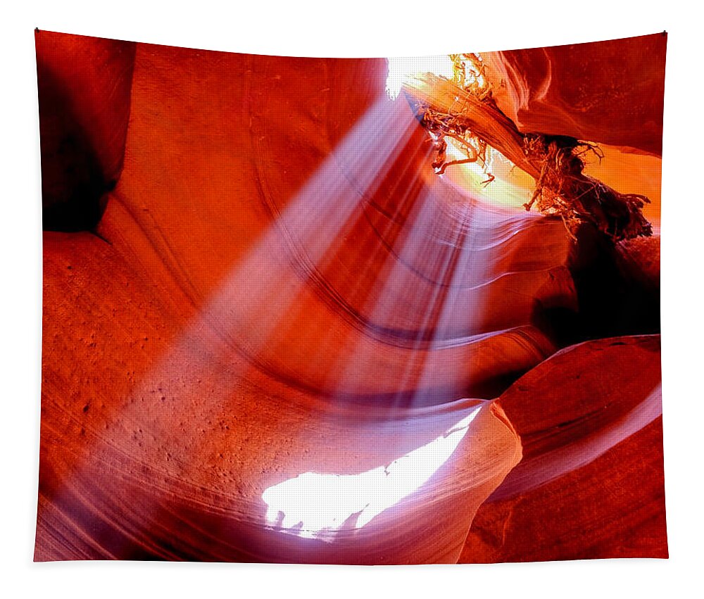 America Tapestry featuring the photograph Shining Through - Antelope Canyon - Arizona by Gregory Ballos