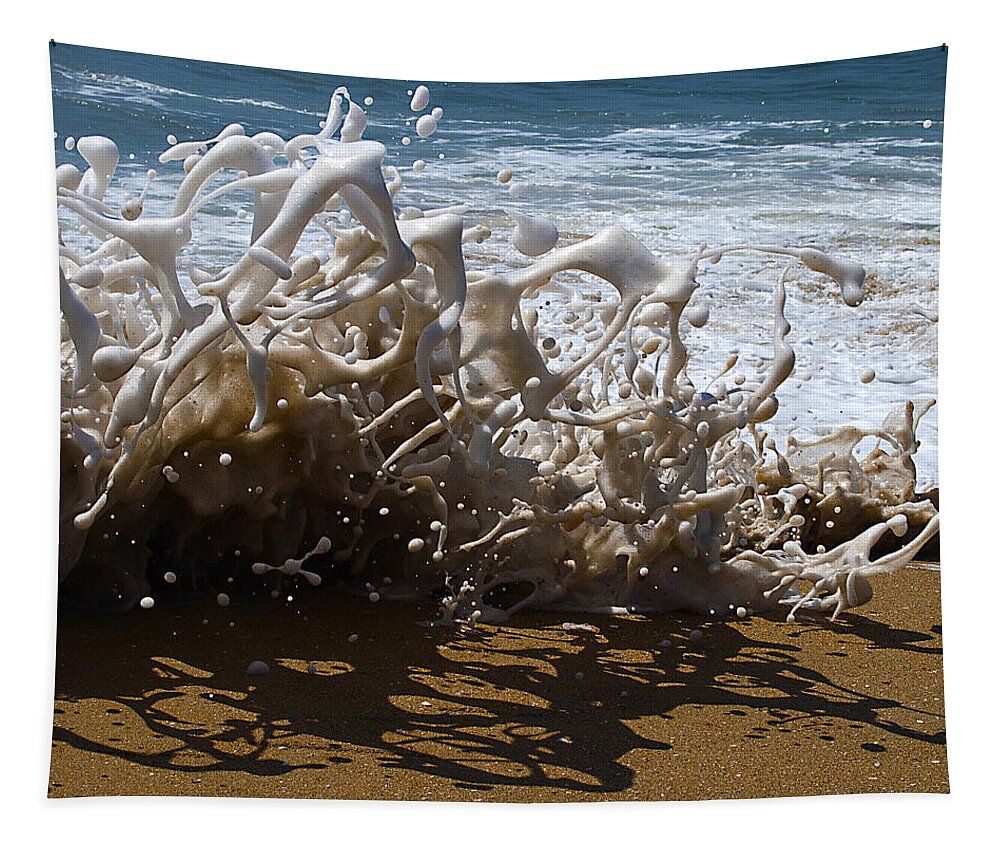 Surf Tapestry featuring the photograph Shorebreak - The Wedge by Joe Schofield