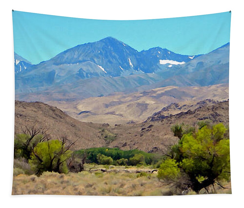 Sierra Tapestry featuring the photograph Sierra Nevada Peaks by Frank Wilson