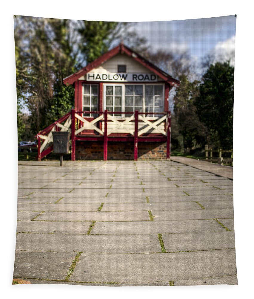 Railroad Tapestry featuring the photograph Signal Box by Spikey Mouse Photography