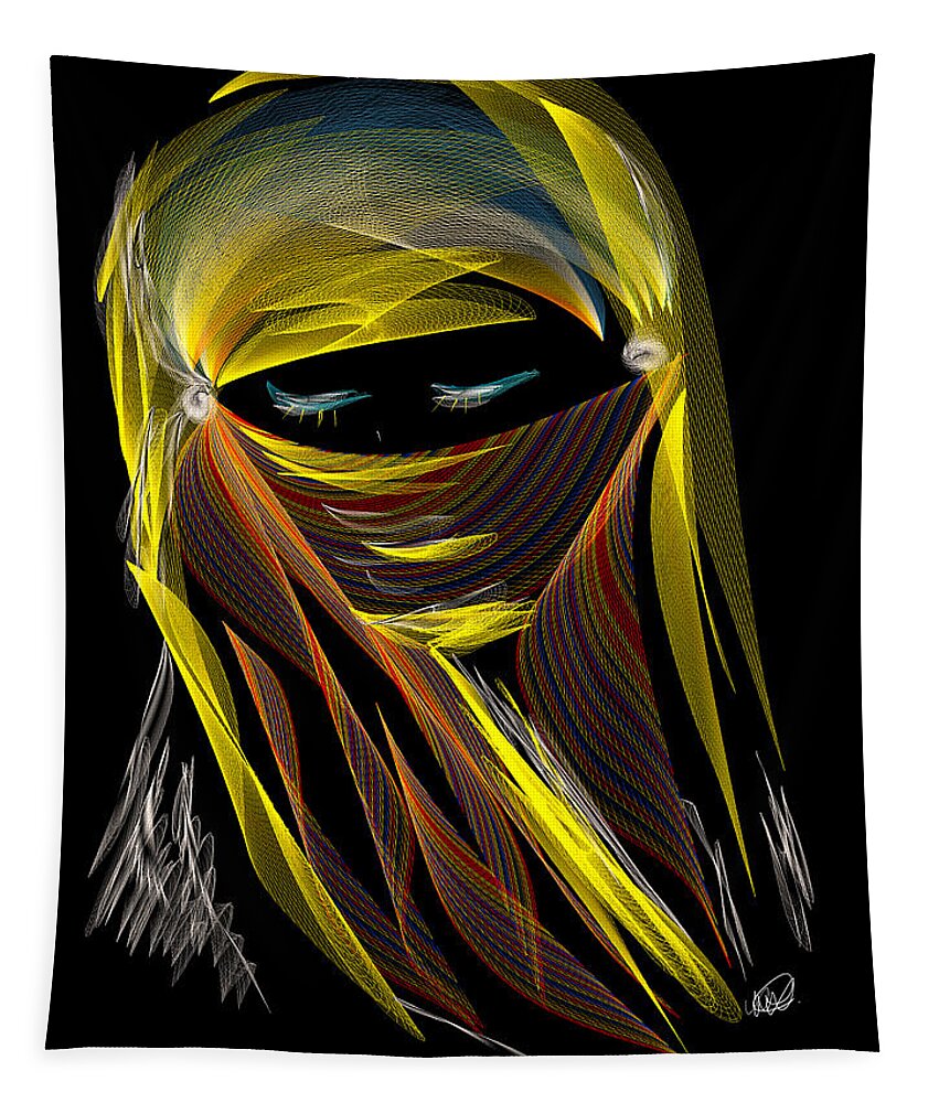 Veil Tapestry featuring the painting Silence by Angela Stanton