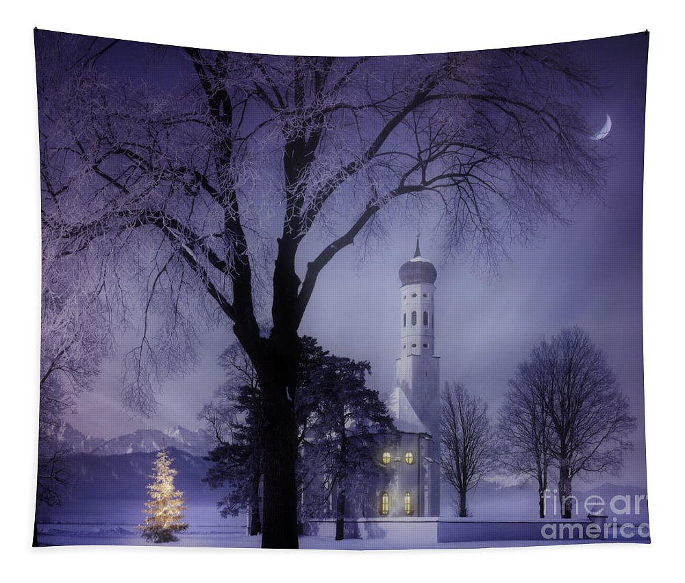 Christmas Tapestry featuring the photograph Silent Night by Edmund Nagele FRPS