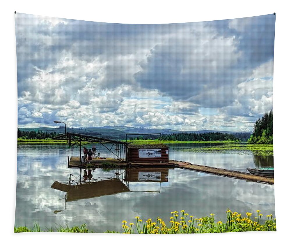 Pacific Northwest Tapestry featuring the photograph Silver Lake by Dale Kauzlaric