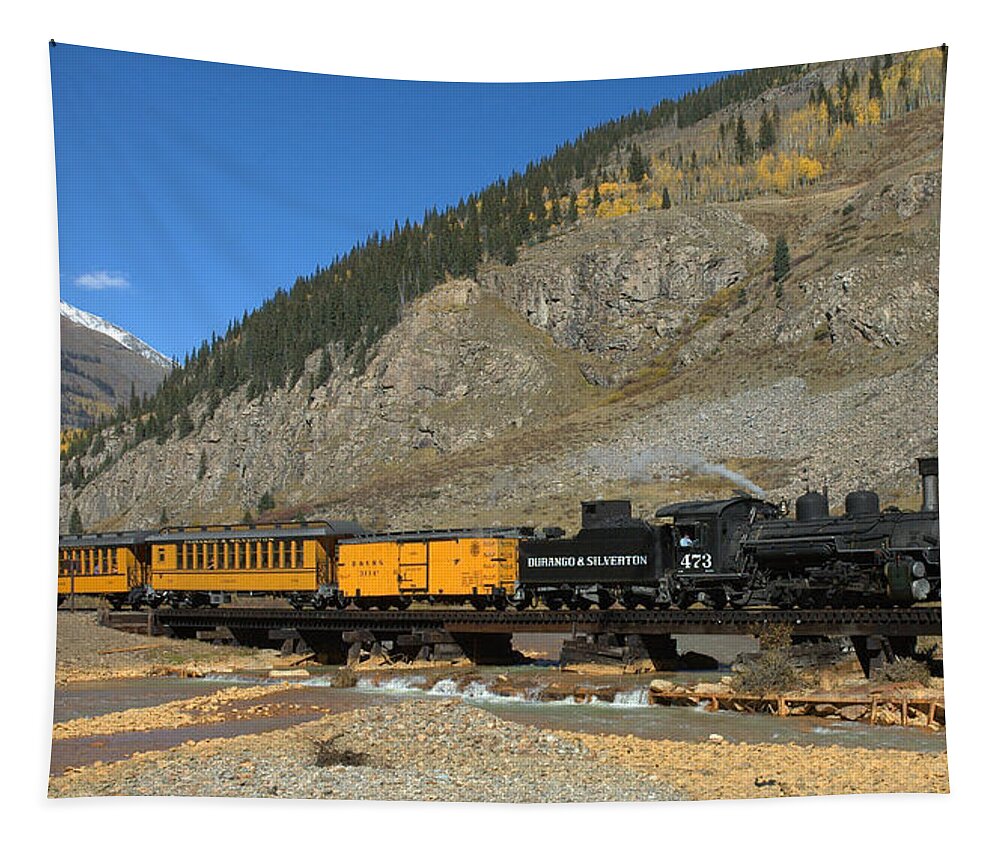 Durango Tapestry featuring the photograph Silverton Train by Jerry McElroy