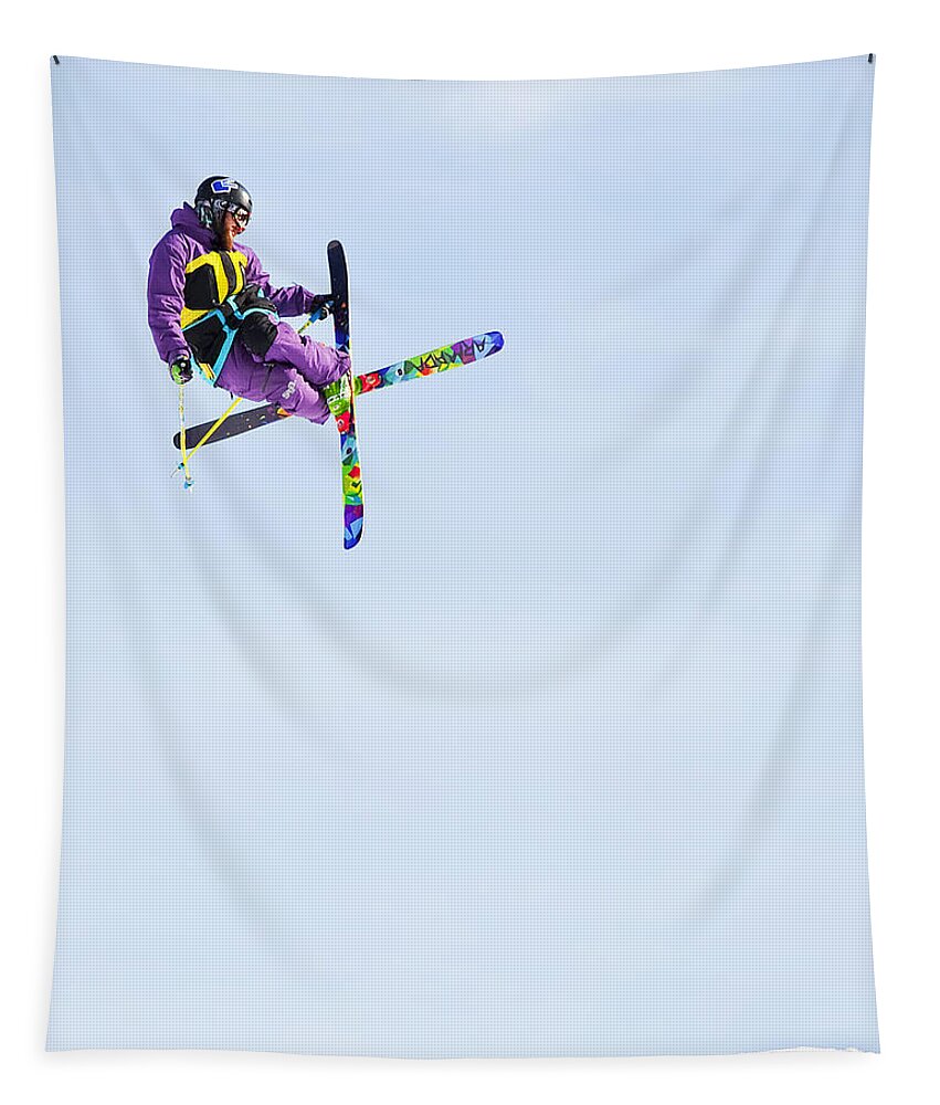 Skiers Tapestry featuring the photograph Ski X by Theresa Tahara