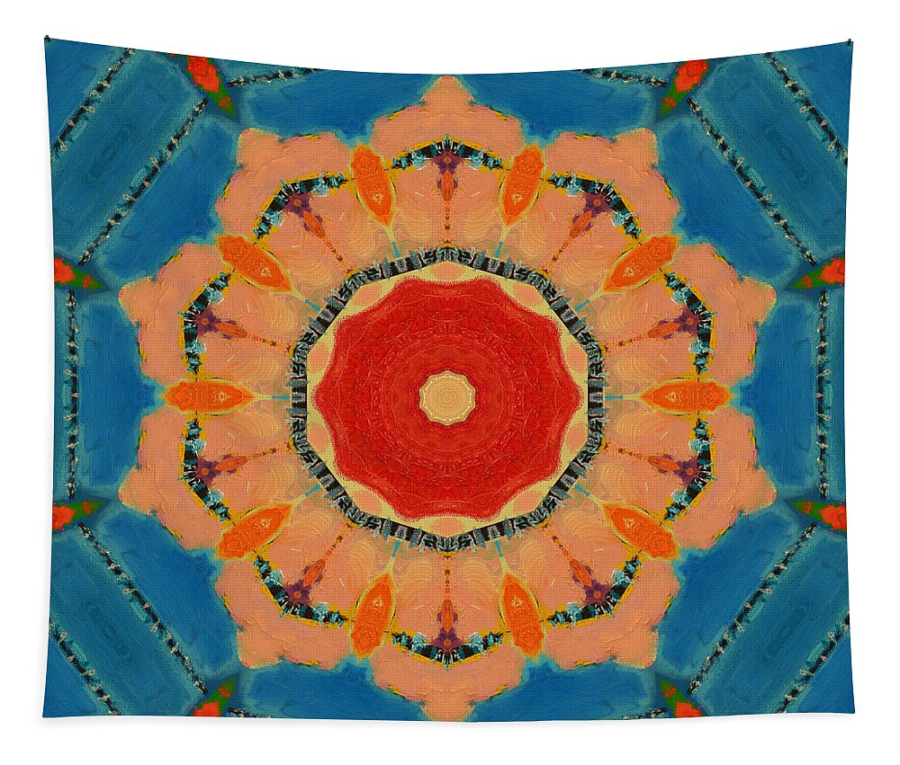 Mandala Tapestry featuring the painting Sky And Earth by Ana Maria Edulescu