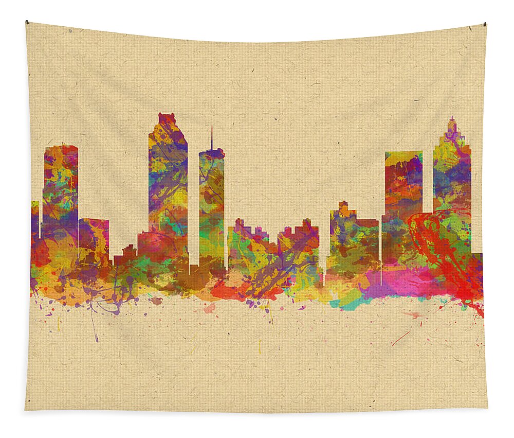Atlanta Tapestry featuring the photograph skyline of Atlanta Georgia by Chris Smith
