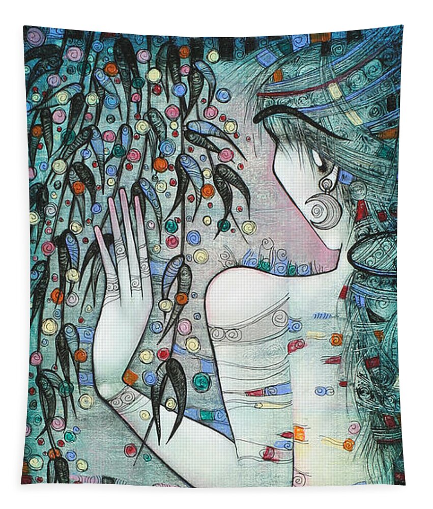 Albena Tapestry featuring the painting Sleepless Nights by Albena Vatcheva