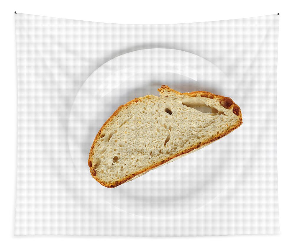 Bread Tapestry featuring the photograph Slice of bread by Matthias Hauser