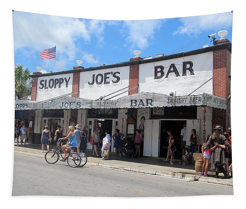 Sloppy Joes Tapestry featuring the photograph Sloppy Joes Key West 2 by Melinda Saminski
