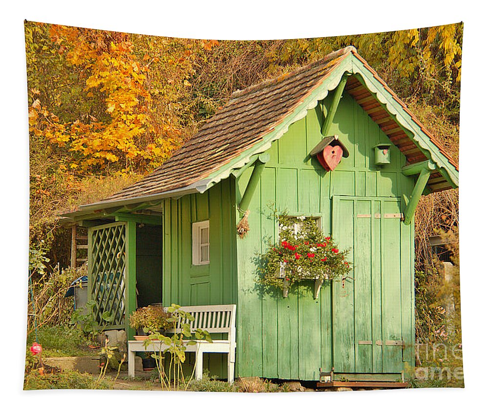 Architecture Tapestry featuring the photograph Small garden House by Amanda Mohler