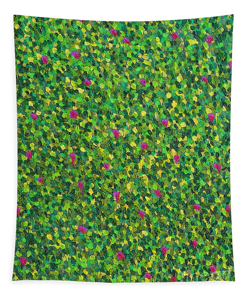 Abstract Tapestry featuring the painting Soft Green with Pink by Dean Triolo