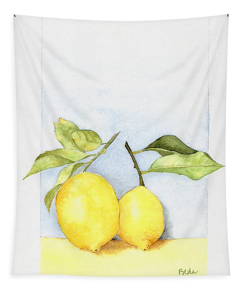 Lemons Tapestry featuring the painting Soul Mates by Catherine Bede