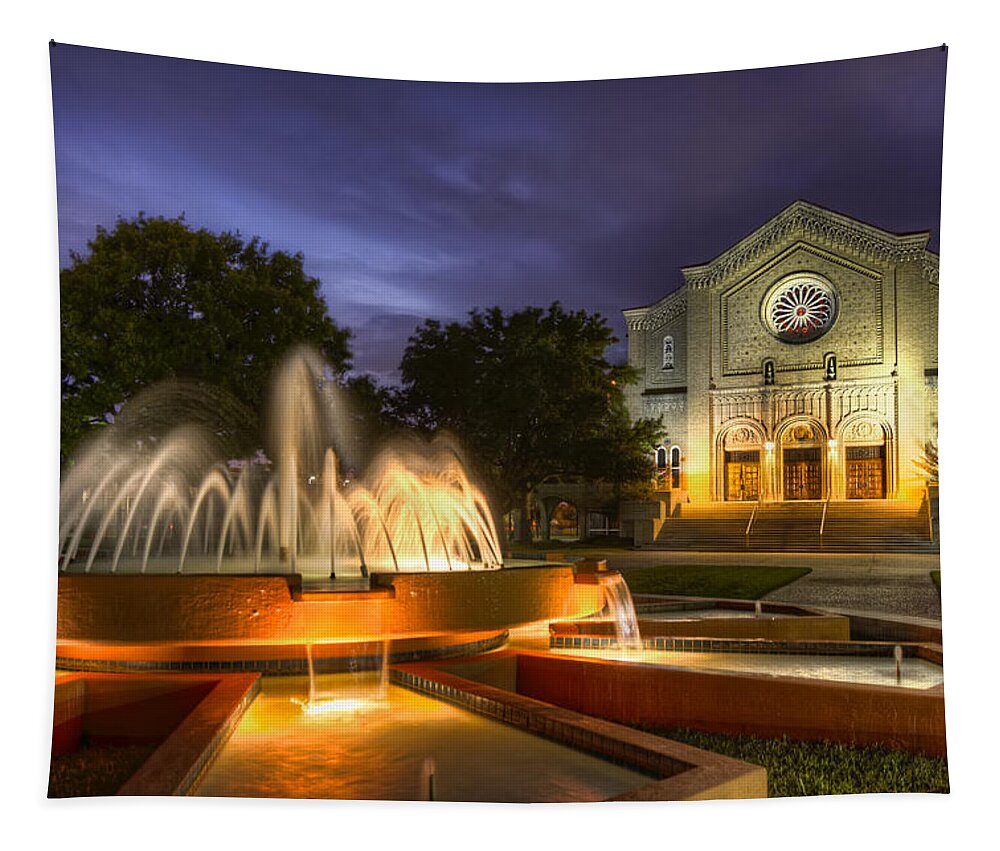 Tim Stanley Tapestry featuring the photograph South Main Baptist Church by Tim Stanley