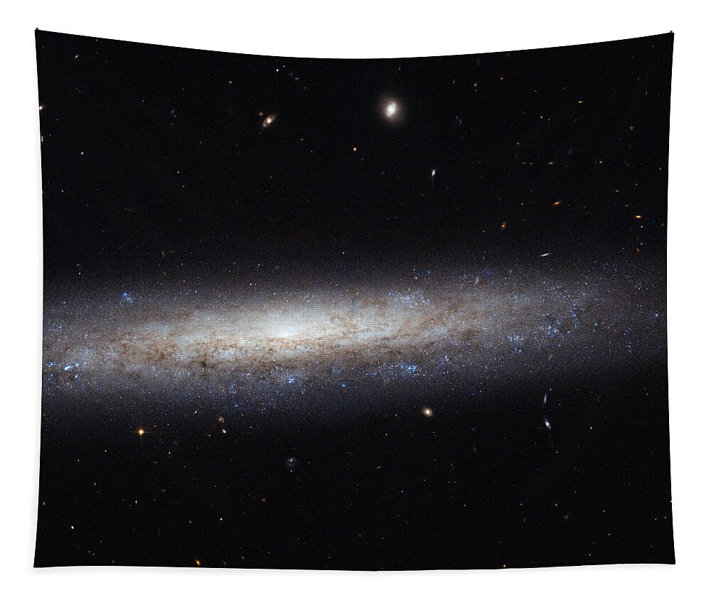 Galaxy Tapestry featuring the photograph Spiral Galaxy Ngc 4206 by Science Source