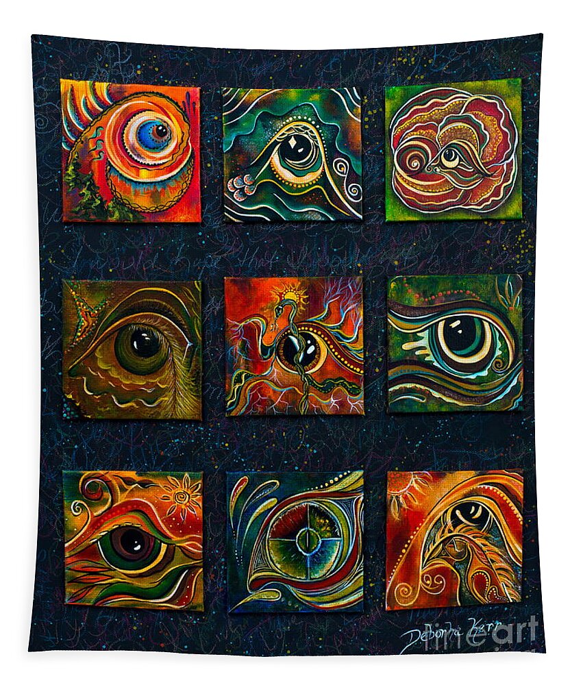 Deborha Kerr Tapestry featuring the painting Spirit Eye Collection I by Deborha Kerr
