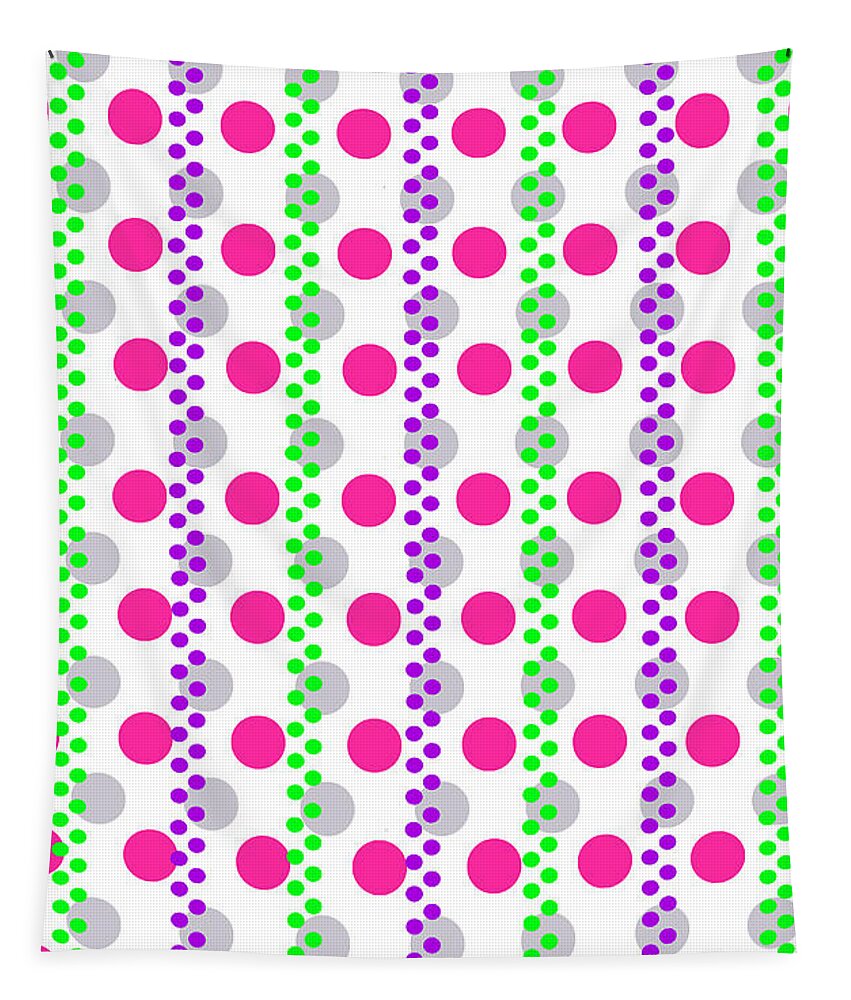 Digital Tapestry featuring the digital art Spotty Stripe by Louisa Hereford