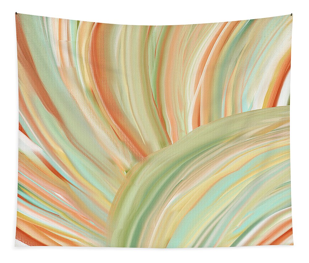 Peach Tapestry featuring the painting Spring Colors by Lourry Legarde