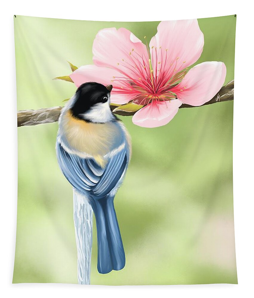 Spring Tapestry featuring the painting Spring fever by Veronica Minozzi