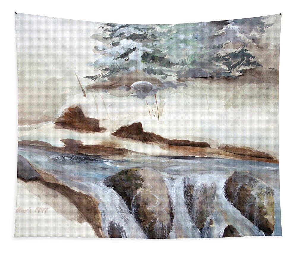 Rick Huotari Tapestry featuring the painting Springtime by Rick Huotari