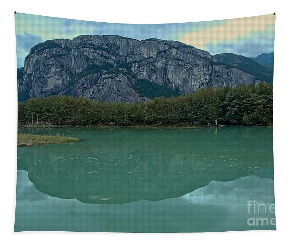 Squamish Tapestry featuring the photograph Squamish Chief Reflections In British Columbia by Adam Jewell