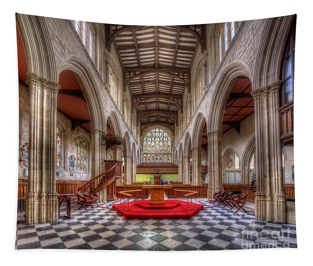 Oxford Tapestry featuring the photograph St Mary The Virgin Church - Nave by Yhun Suarez