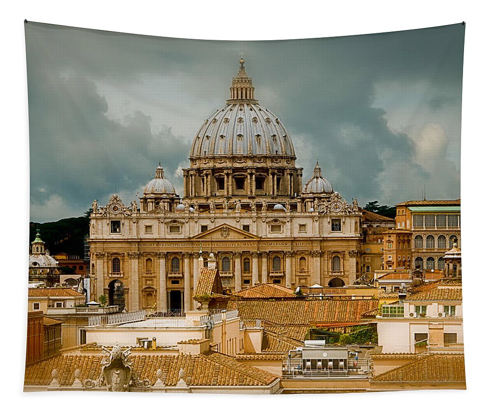 Basilica Tapestry featuring the photograph St. Peters Basilica by Will Wagner