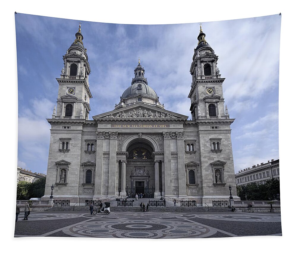 Joan Carroll Tapestry featuring the photograph St Stephens Basilica Budapest by Joan Carroll