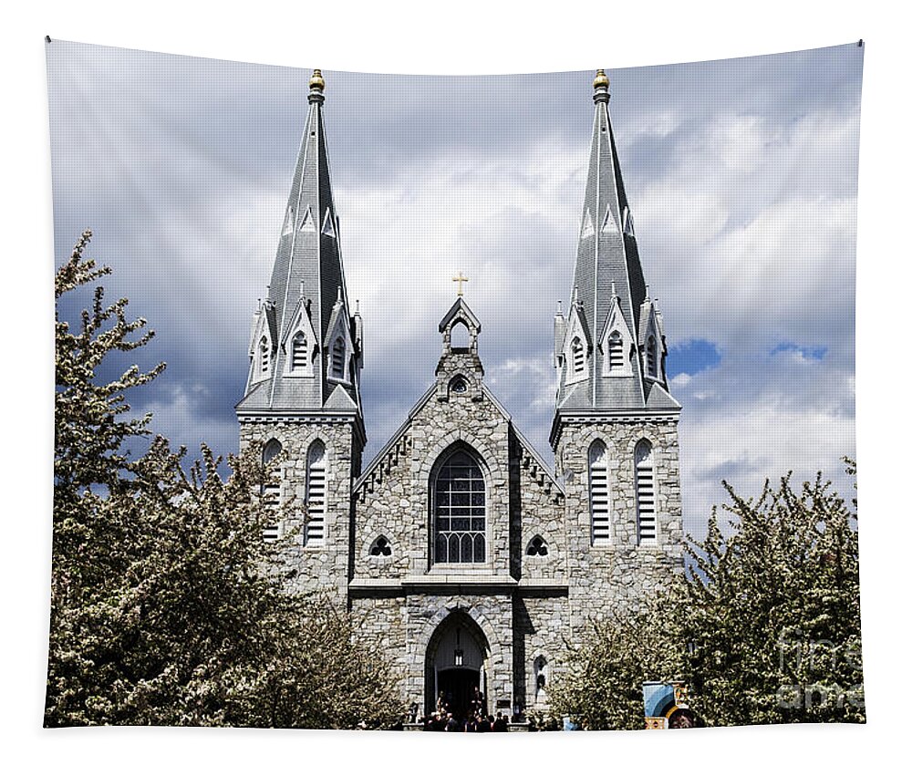 Church Tapestry featuring the photograph St. Thomas Of Villanova 2 by Judy Wolinsky