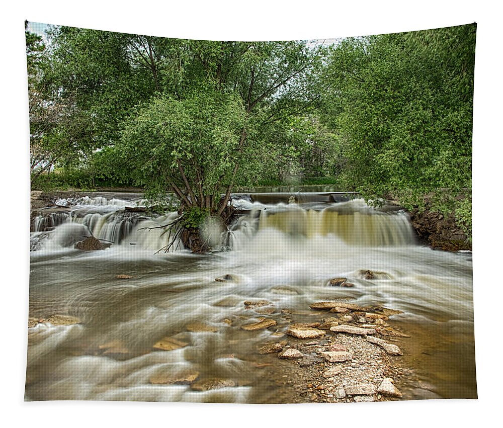Waterfall Tapestry featuring the photograph St Vrain Waterfall by James BO Insogna