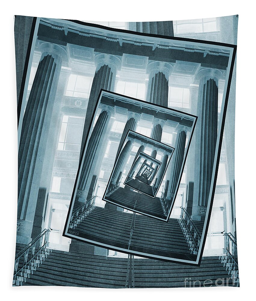 Photography Tapestry featuring the photograph Stairs And Pillars by Phil Perkins