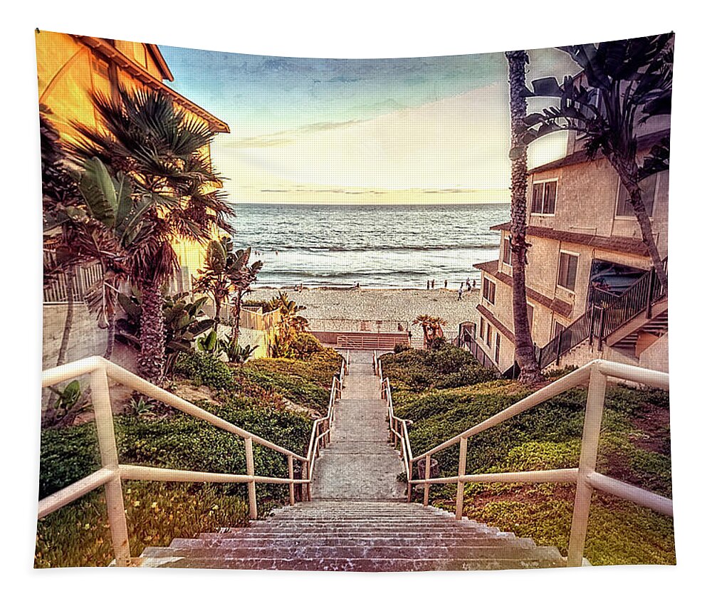 Carlsbad Tapestry featuring the photograph Stairway to Heaven by Ann Patterson