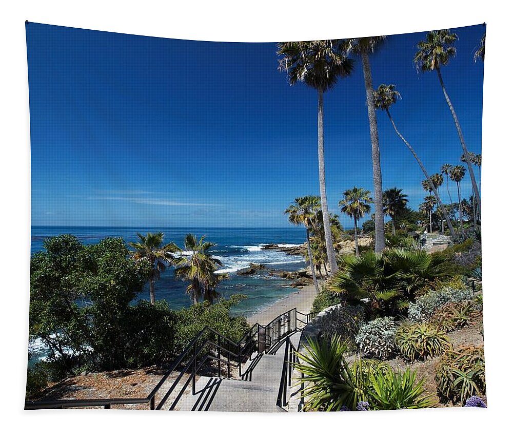 Beach Tapestry featuring the photograph Stairway to Heaven by Steve Ondrus