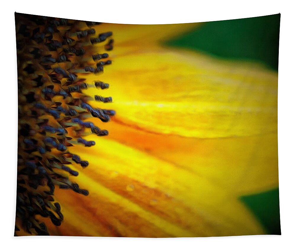 Sunflower Tapestry featuring the digital art Stamen Velvet by Sarah Sever