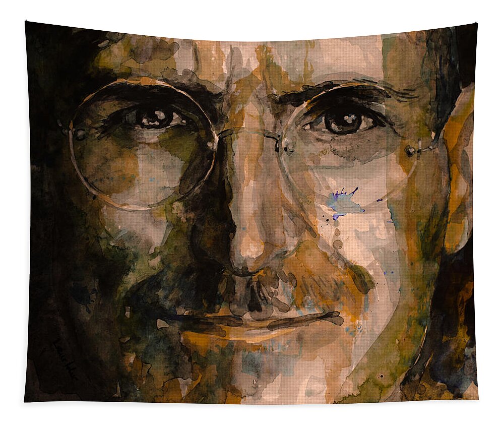 Steve Jobs Tapestry featuring the painting Steve... by Laur Iduc