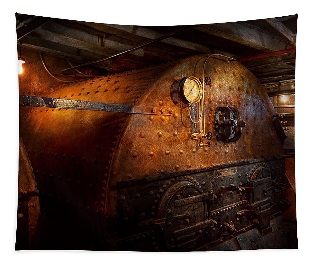 Steampunk Tapestry featuring the photograph Steampunk - Plumbing - The home of a stoker by Mike Savad