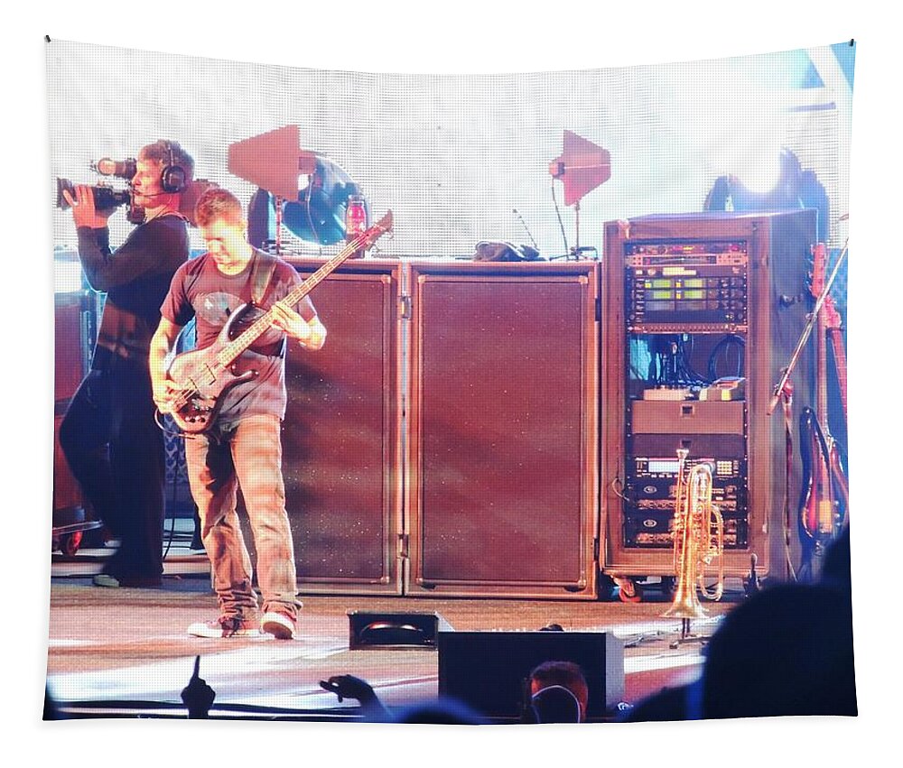 Dmb Tapestry featuring the photograph Stephan the bass player by Aaron Martens