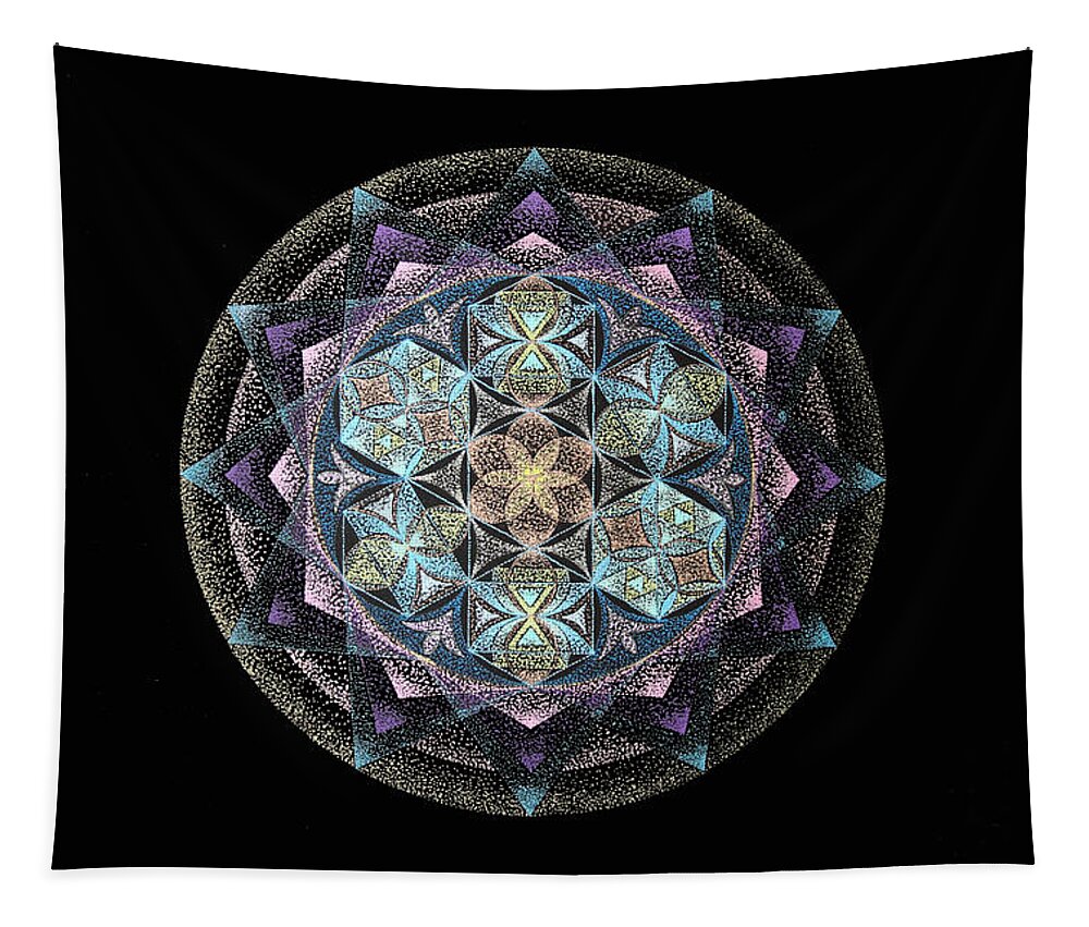 Inner Life Mandalas Tapestry featuring the drawing Stephen by Keiko Katsuta