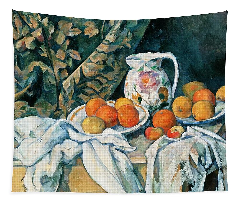 Still Life, Pitcher and Fruit on a Table by Cezanne - The Museum Outlet