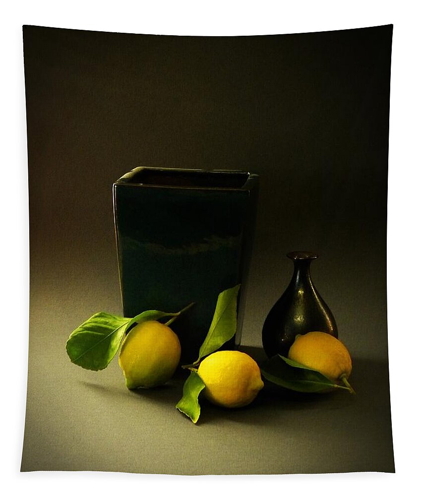 Still Life With Lemons Tapestry featuring the photograph Still Life With Lemons by Frank Wilson