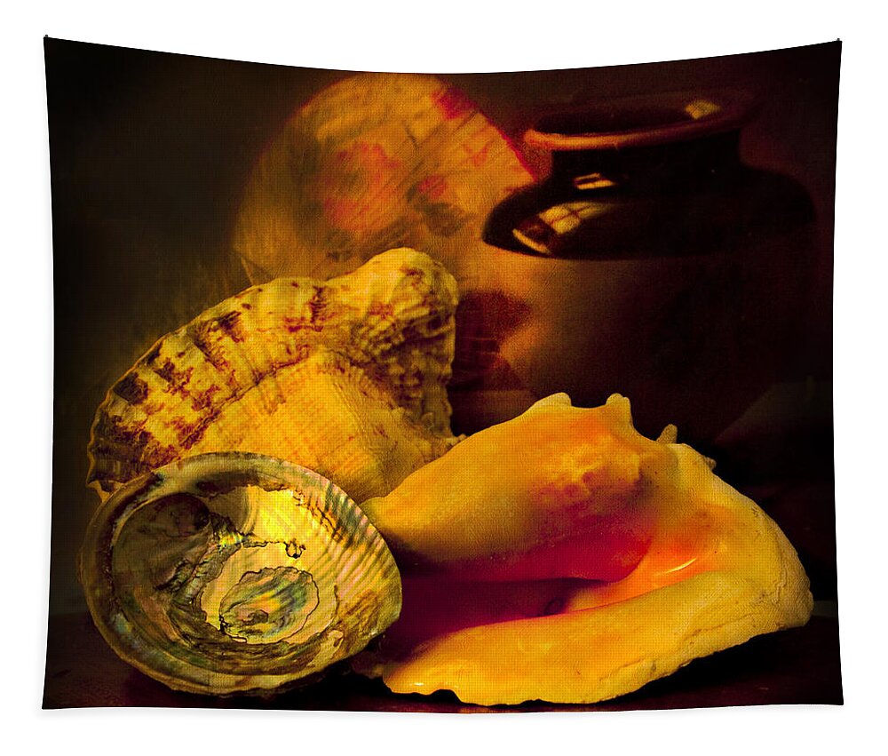 Chiaroscuro Tapestry featuring the photograph Still Life With Shells by Theresa Tahara