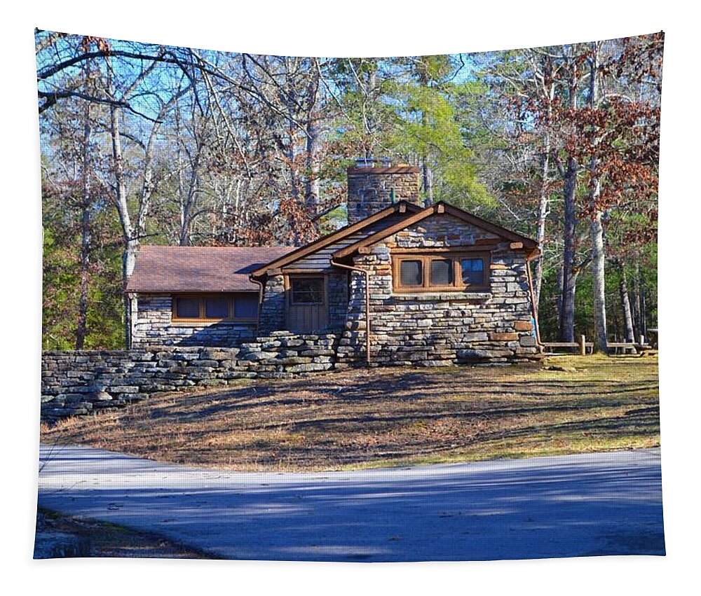 Stone Cottage In The Woods Tapestry For Sale By Stacie Siemsen