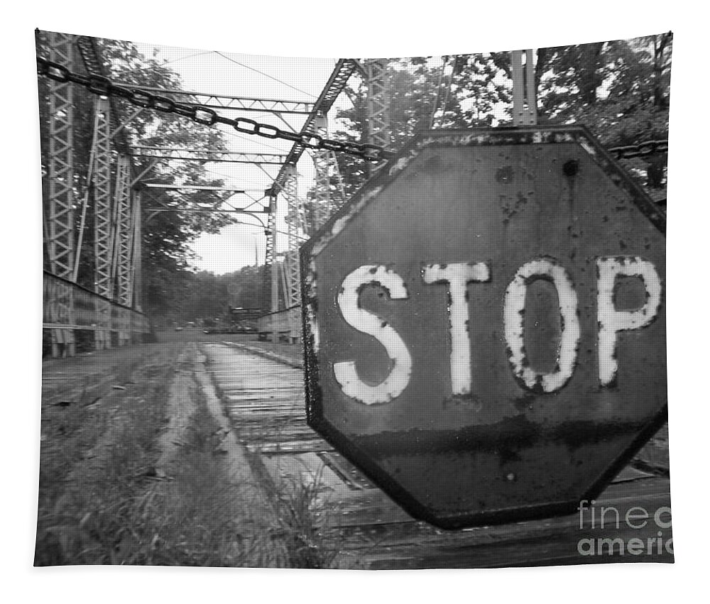 Stop Sign Tapestry featuring the photograph Stop Sign by Michael Krek