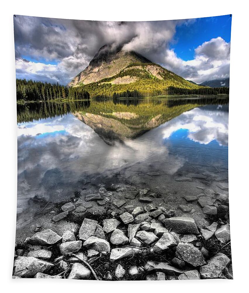 Calm Tapestry featuring the photograph Storm Mountain II by David Andersen