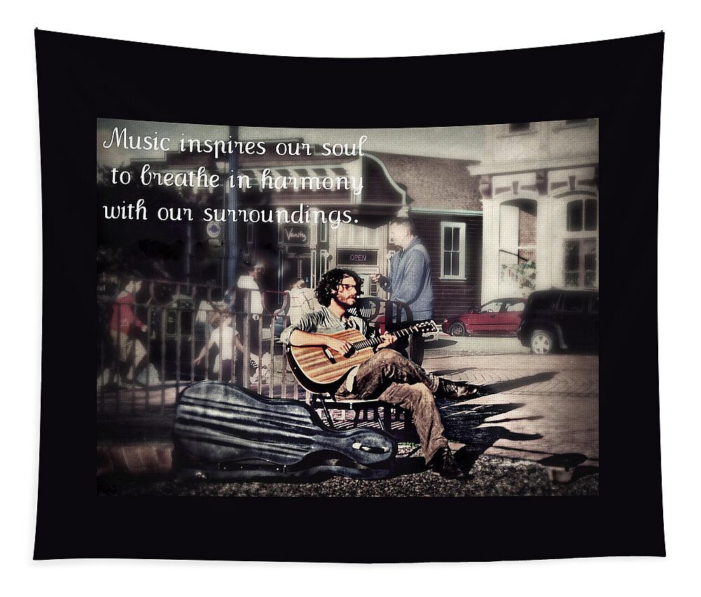 Music Tapestry featuring the photograph Street Beats Inspiration by Melanie Lankford Photography
