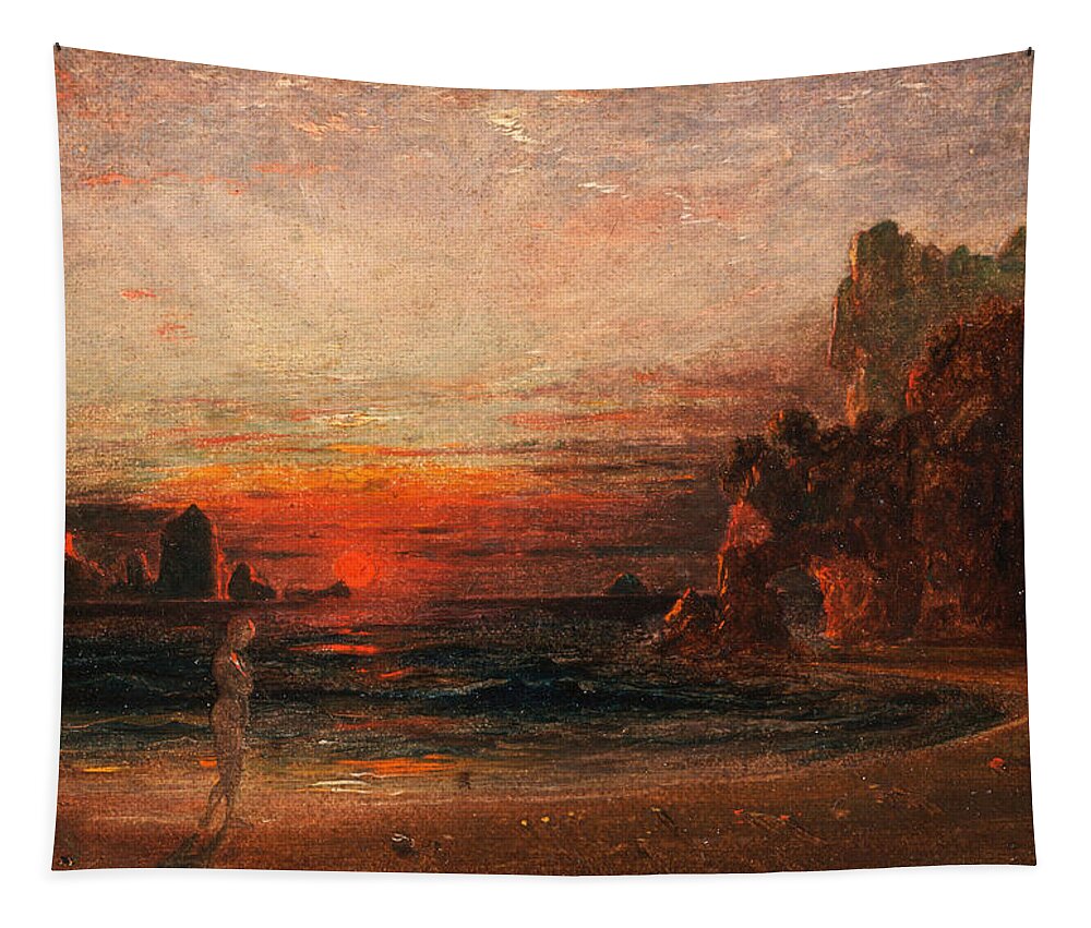 Francis Danby Tapestry featuring the painting Study for Calypso's Grotto by Francis Danby